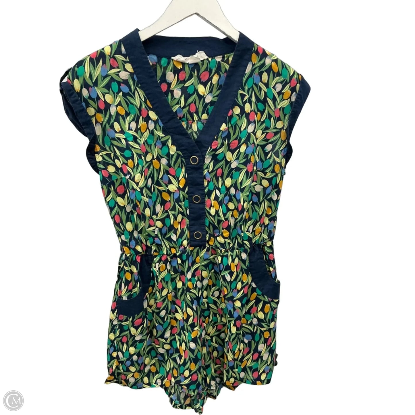 Romper By Clothes Mentor In Floral Print, Size: S