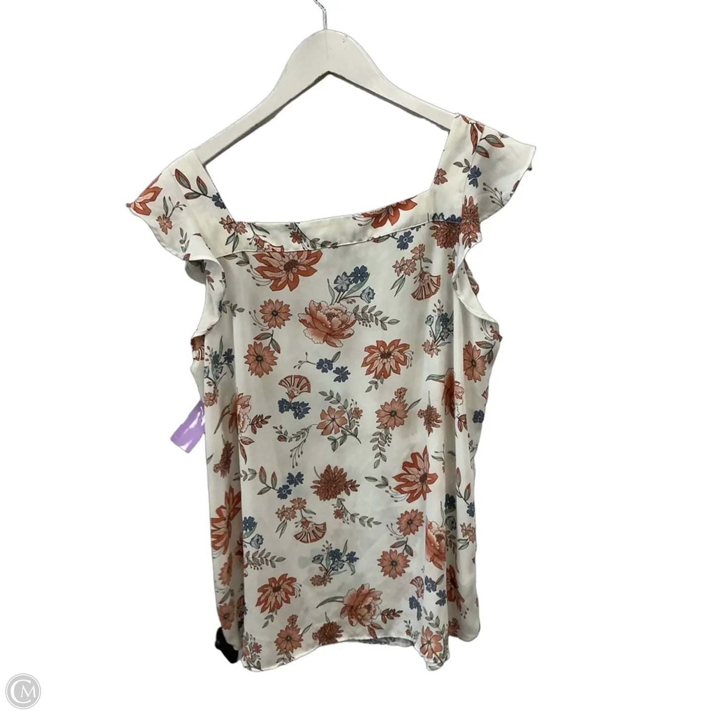 Top Sleeveless By Loft In Floral Print, Size: M