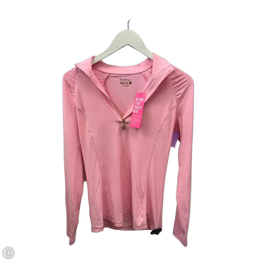 Athletic Top Long Sleeve Collar By Lilly Pulitzer In Pink, Size: S