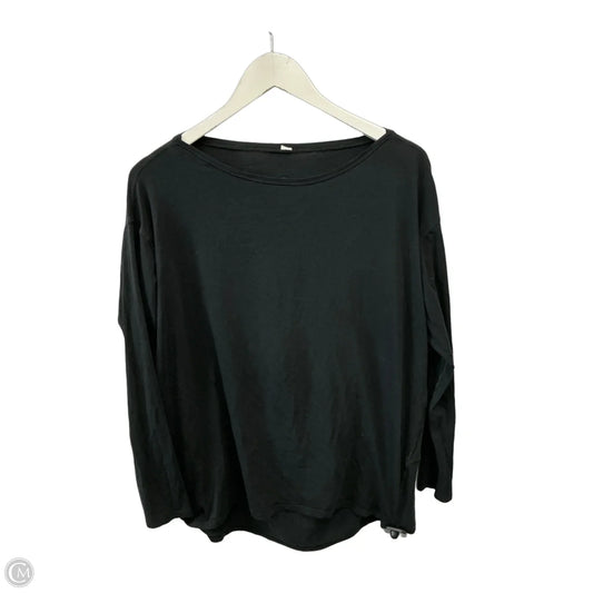 Athletic Top Long Sleeve Crewneck By Lululemon In Black, Size: 10
