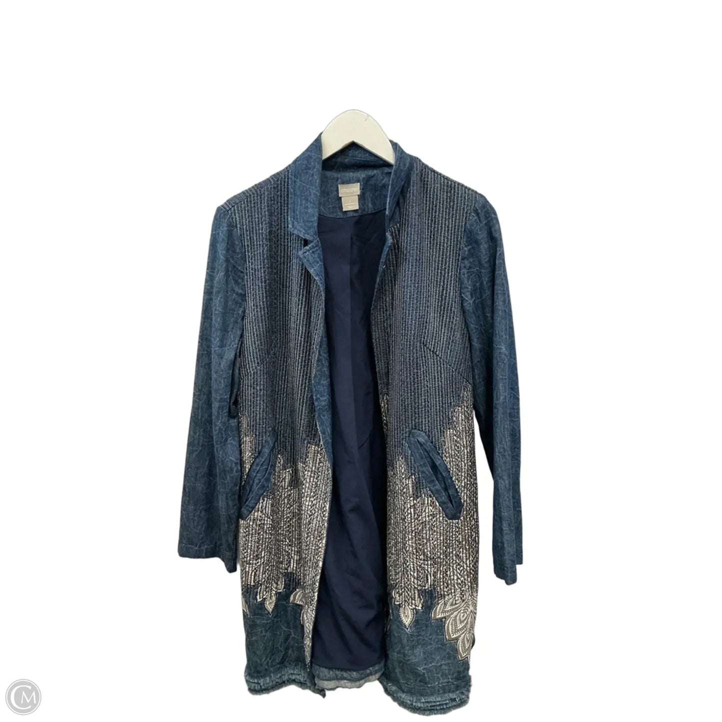 Blazer By Chicos In Blue, Size: M