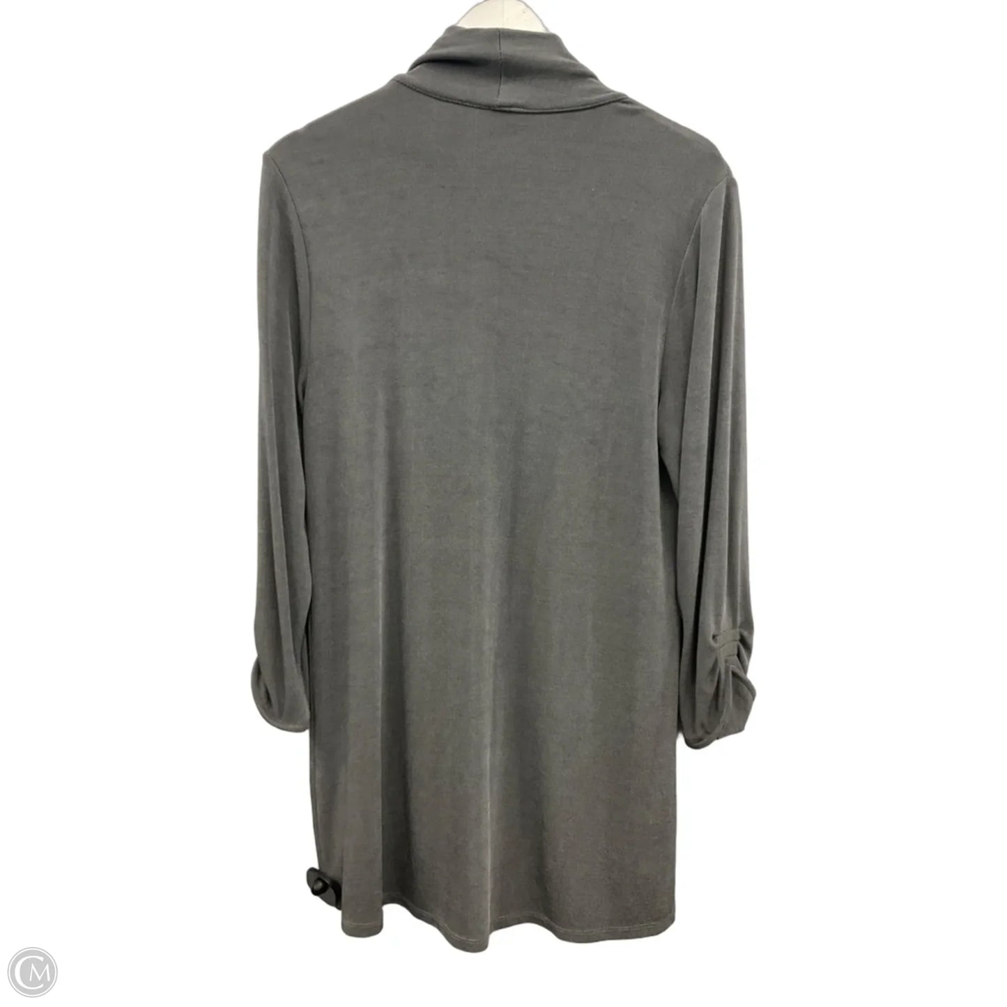 Sweater Cardigan By Chicos In Grey, Size: M
