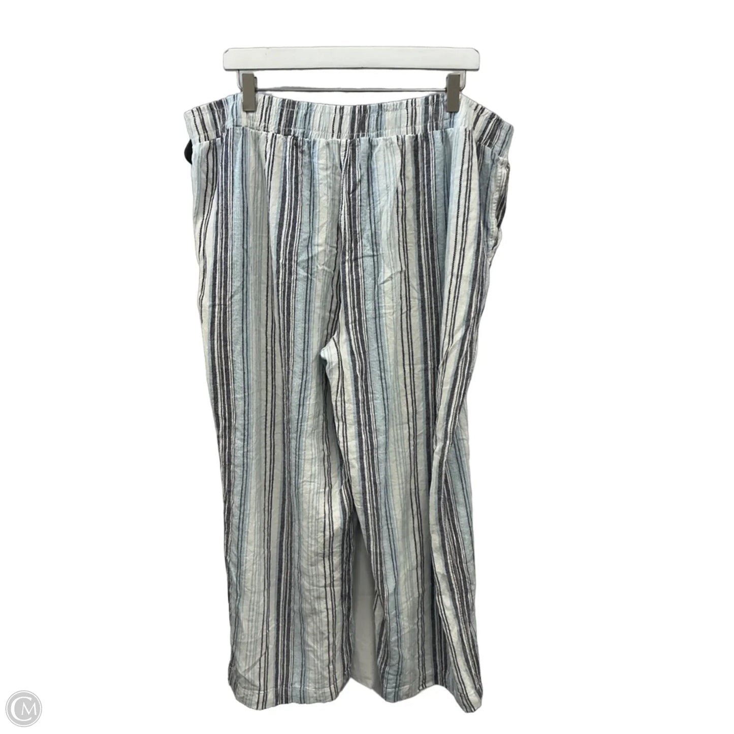 Pants Wide Leg By Briggs In Striped Pattern, Size: Xxl