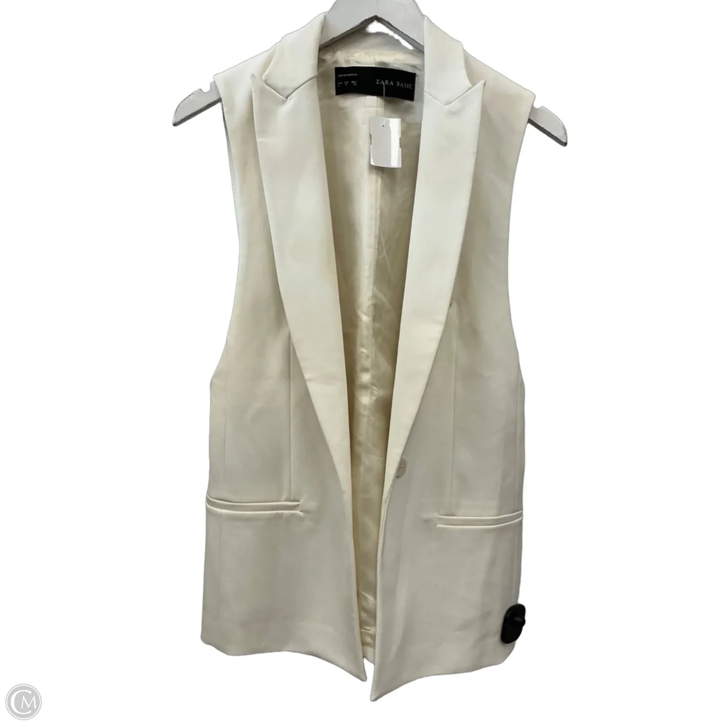Vest By Zara In Cream, Size: M