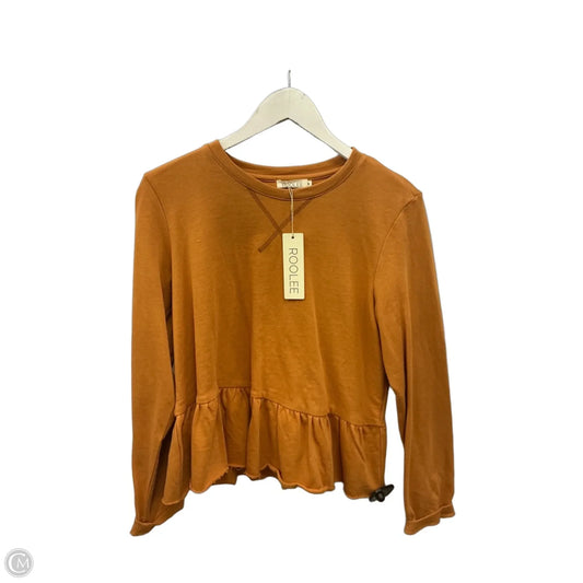 Top Long Sleeve By Roolee In Orange, Size: M
