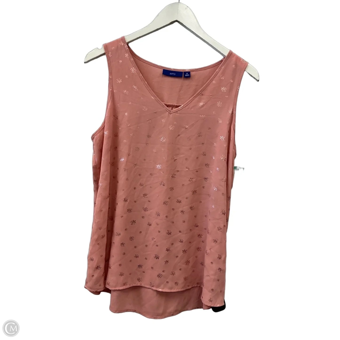Top Sleeveless By Apt 9 In Pink, Size: M