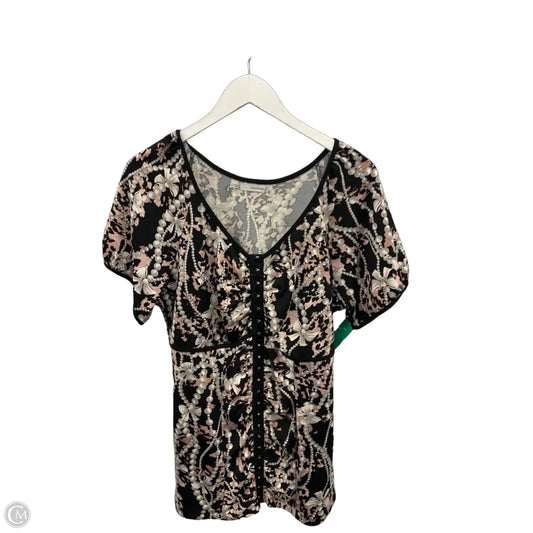Top Short Sleeve By Maurices In Black, Size: Xl