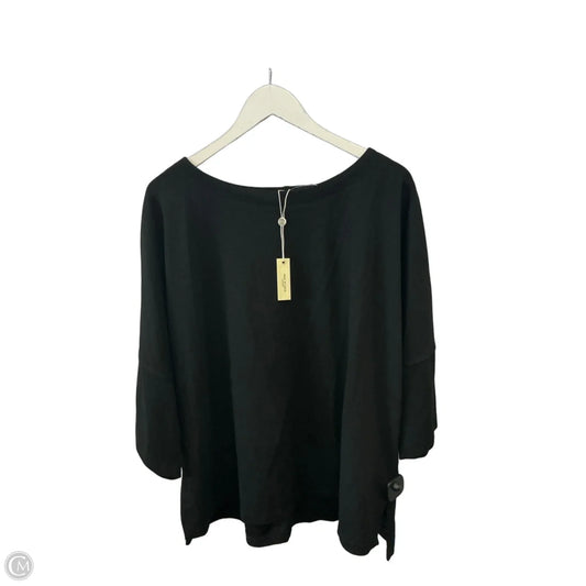 Top Short Sleeve By Max Studio In Black, Size: 2x