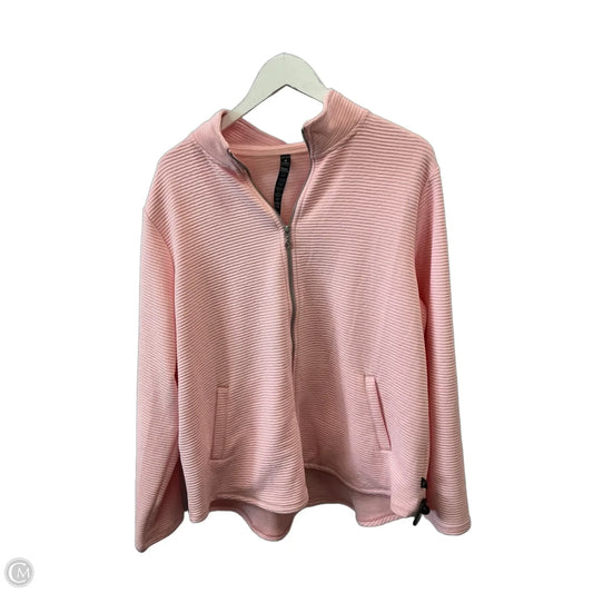 Athletic Jacket By Skechers In Pink, Size: 2x