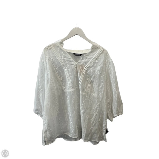 Top Long Sleeve By Bloomchic In White, Size: 2x