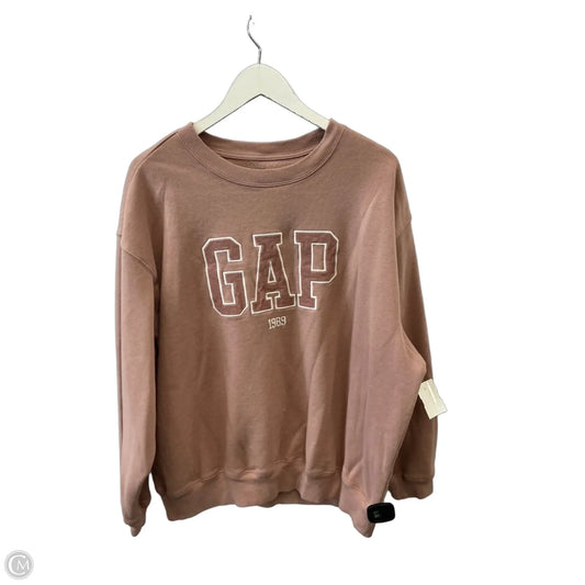 Sweatshirt Crewneck By Gap In Pink, Size: Xxl