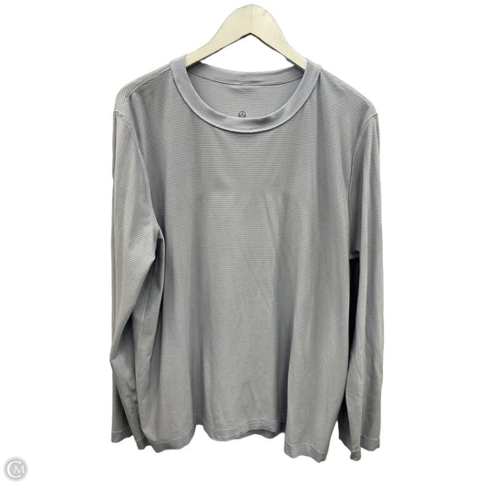 Athletic Top Long Sleeve Collar By Lululemon In Blue, Size: 12