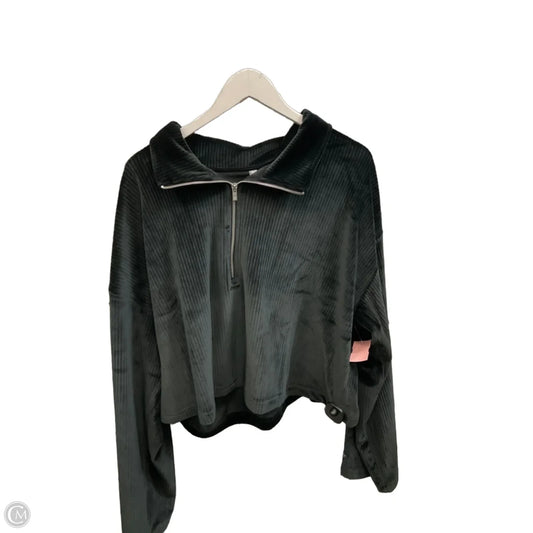 Athletic Top Long Sleeve Collar By Fabletics In Black, Size: 2x