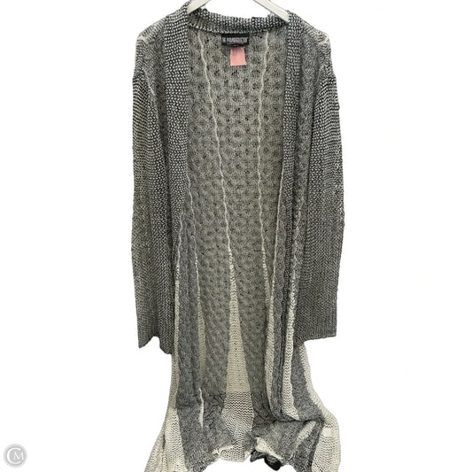 Cardigan By Clothes Mentor In Grey, Size: 2x