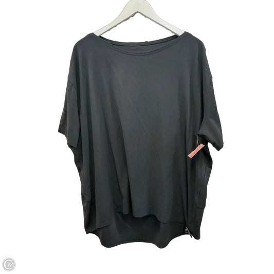 Athletic Top Short Sleeve By Lululemon In Black, Size: L
