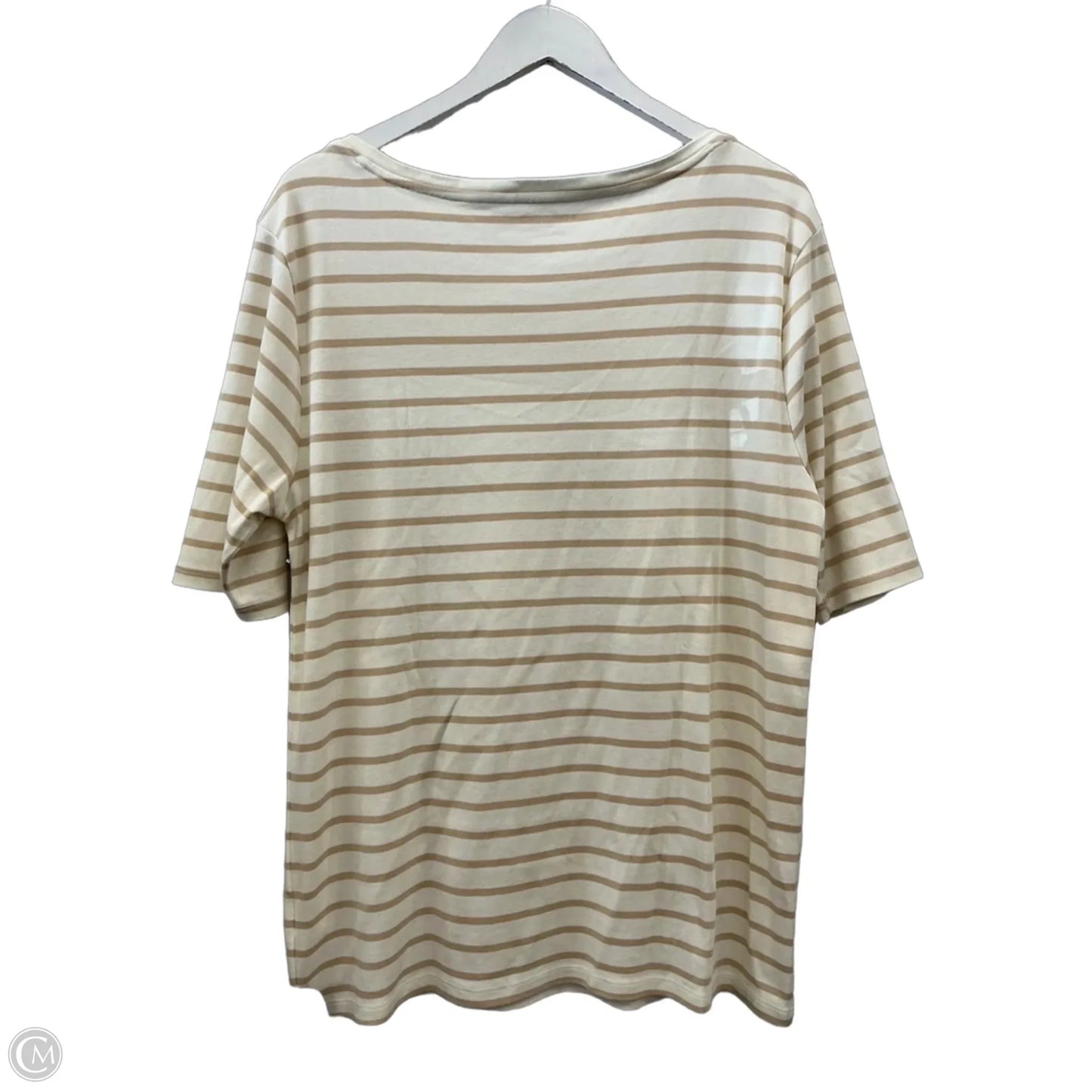 Top Short Sleeve By Lands End In Striped Pattern, Size: Xl