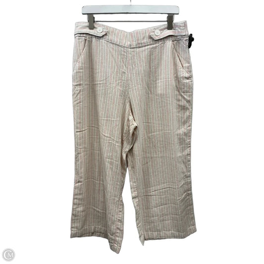Pants Linen By Croft And Barrow In Striped Pattern, Size: 12