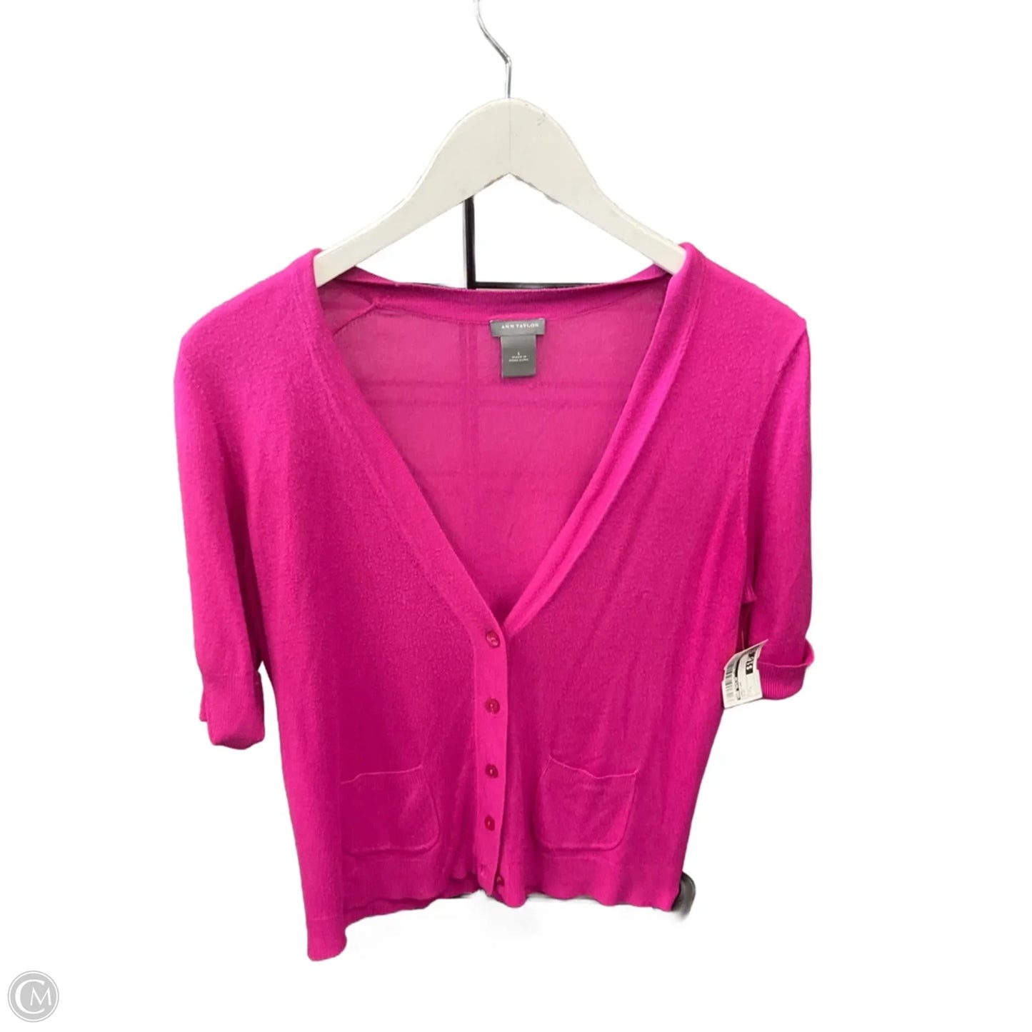 Cardigan By Ann Taylor In Pink, Size: L