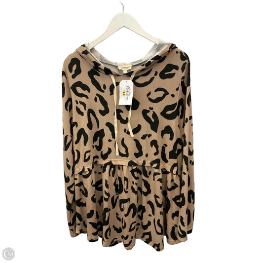 Tunic Long Sleeve By Clothes Mentor In Animal Print, Size: 2x