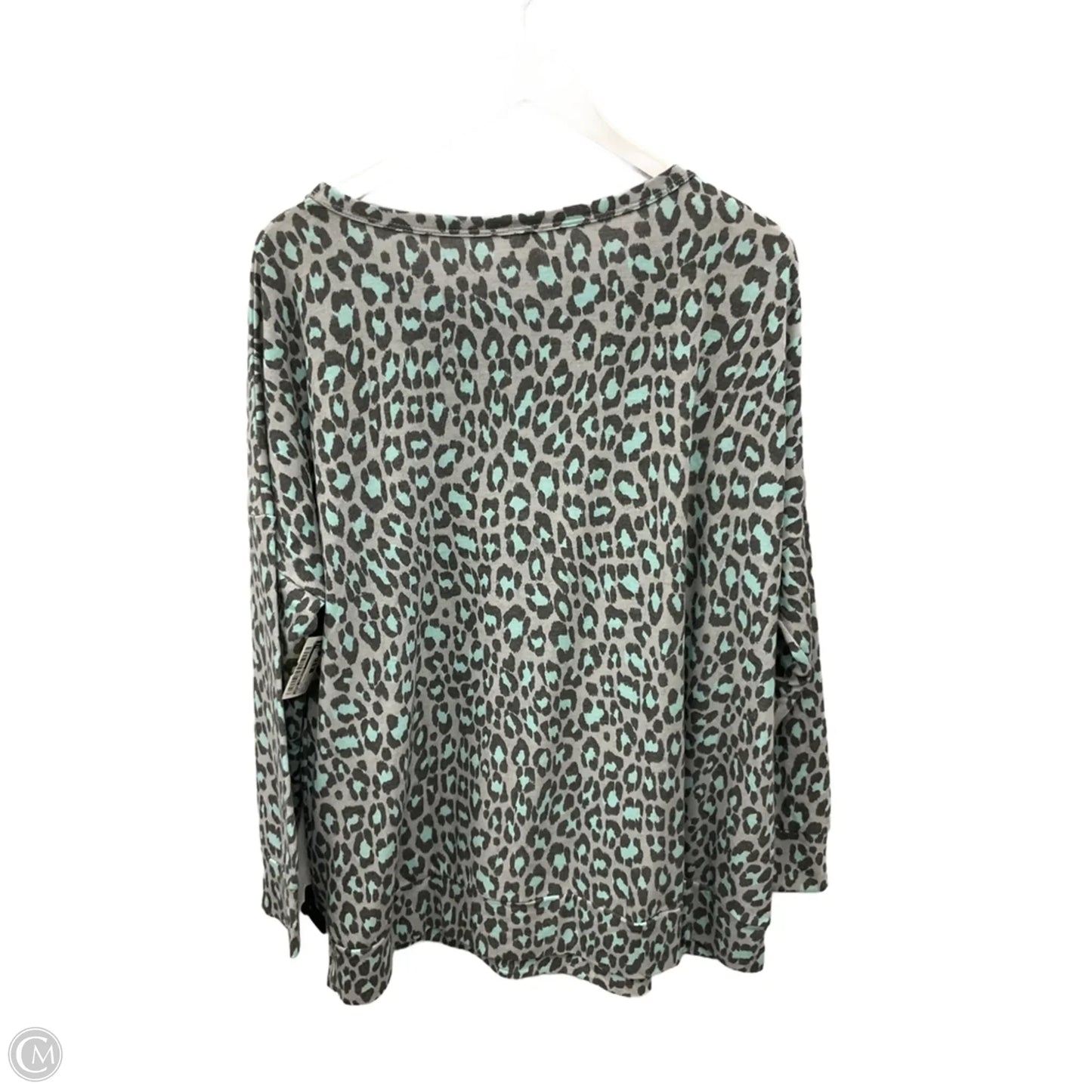 Top Long Sleeve By Dear Scarlett In Animal Print, Size: 2x