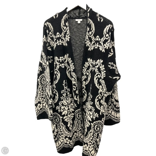 Sweater Cardigan By J. Jill In Black & White, Size: M