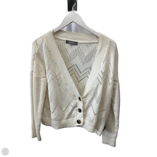 Sweater Cardigan By Marled In Cream, Size: L