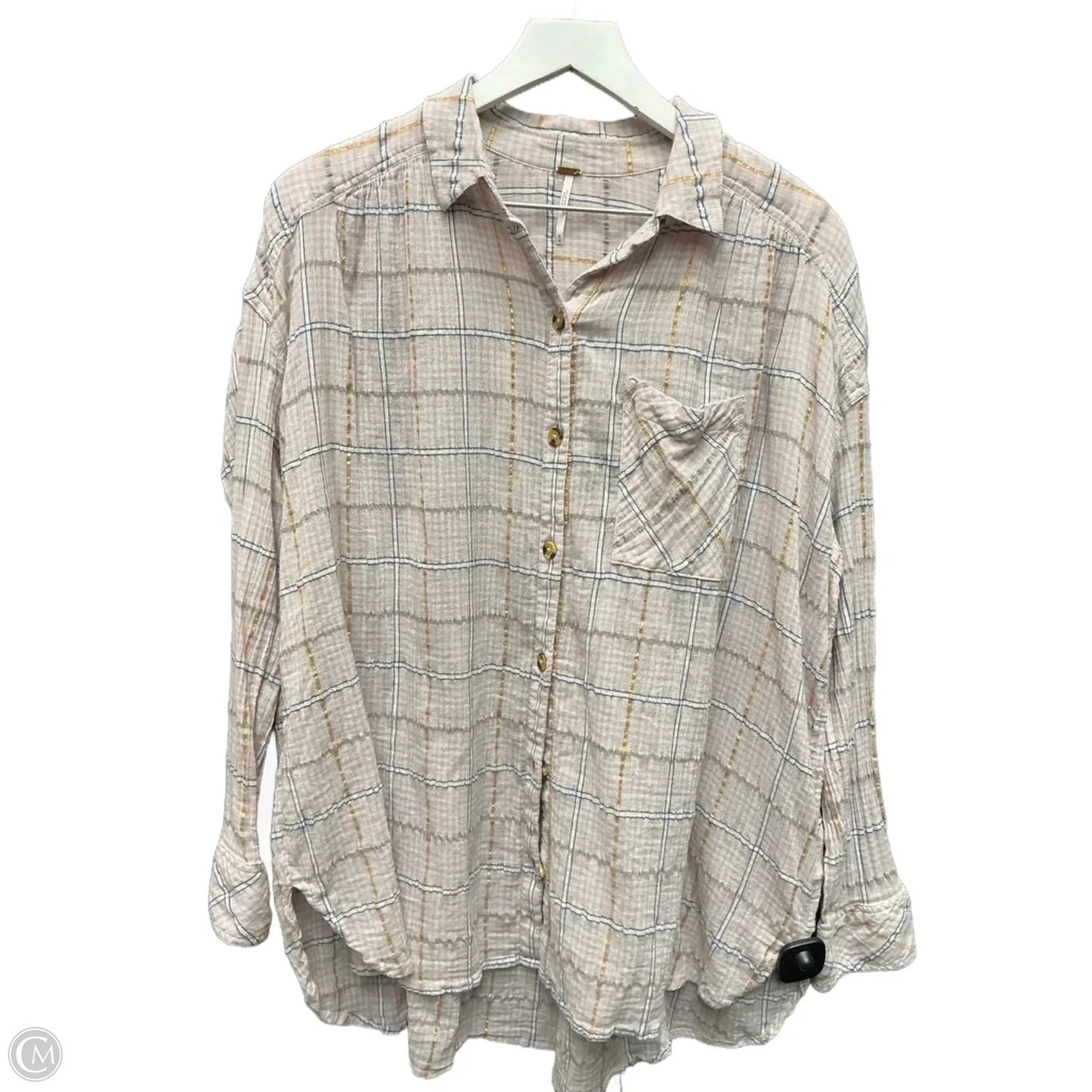 Top Long Sleeve By Free People In Pink, Size: M