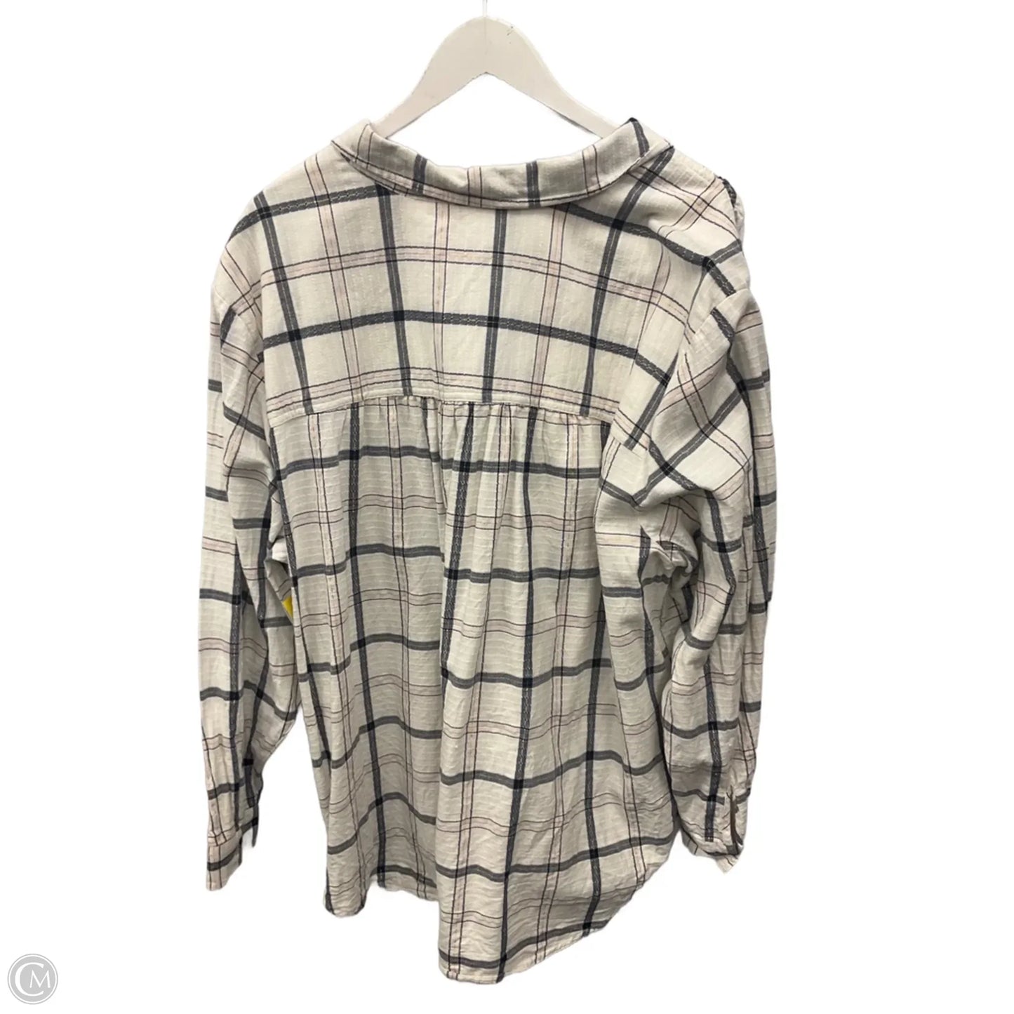 Top Long Sleeve By Falls Creek In Plaid Pattern, Size: 3x