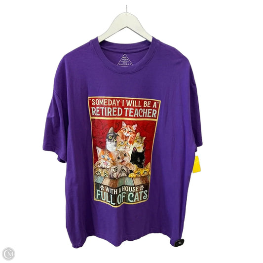 Top Short Sleeve By Clothes Mentor In Purple, Size: 2x