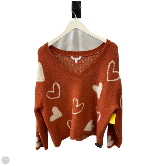 Sweater By No Boundaries In Orange & White, Size: Xxl