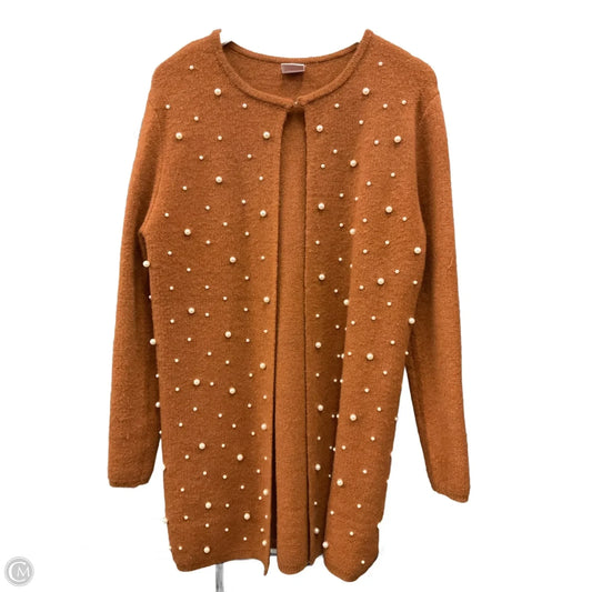 Cardigan By Clothes Mentor In Brown, Size: L