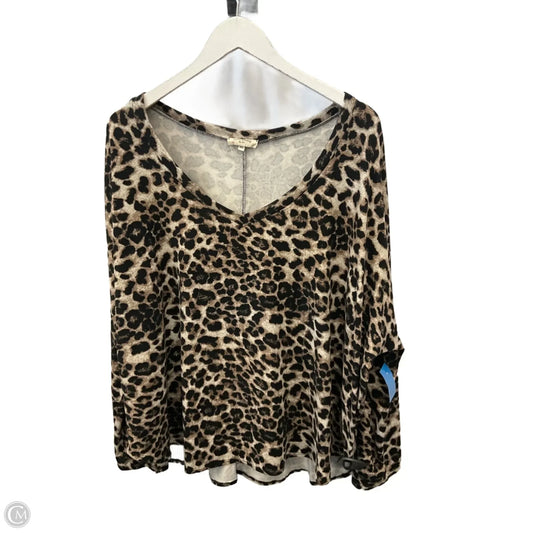 Top Long Sleeve By Sweet Lovely In Animal Print, Size: 3x
