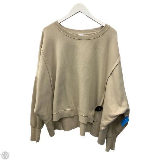 Sweatshirt Crewneck By Clothes Mentor In Beige, Size: M