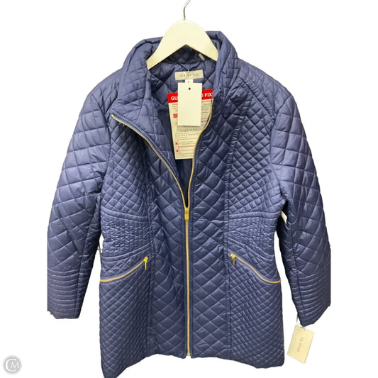 Jacket Puffer & Quilted By Via Spiga In Blue, Size: L