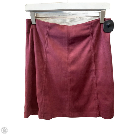 Skirt Mini & Short By Alya In Maroon, Size: M