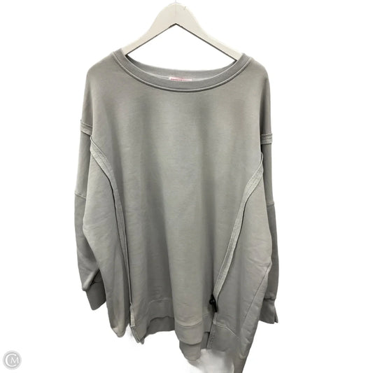 Sweatshirt Crewneck By Clothes Mentor In Grey, Size: 2x