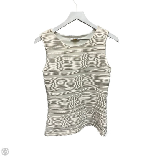 Top Sleeveless By Calvin Klein In Cream, Size: Xs
