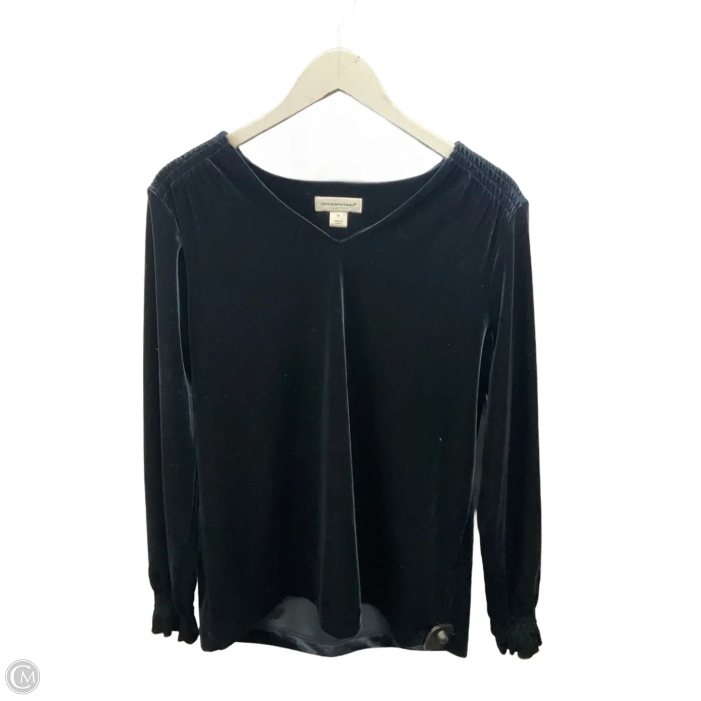 Top Long Sleeve By Christopher And Banks In Navy, Size: M