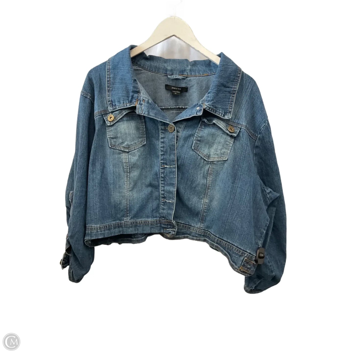 Jacket Denim By Clothes Mentor In Blue Denim, Size: 3x