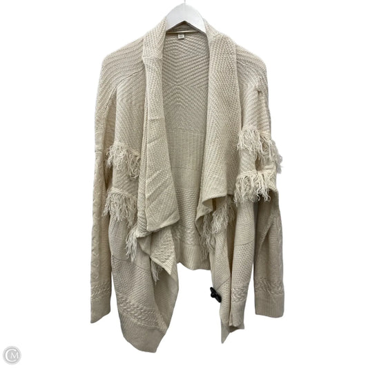 Sweater Cardigan By Cato In Cream, Size: Xl