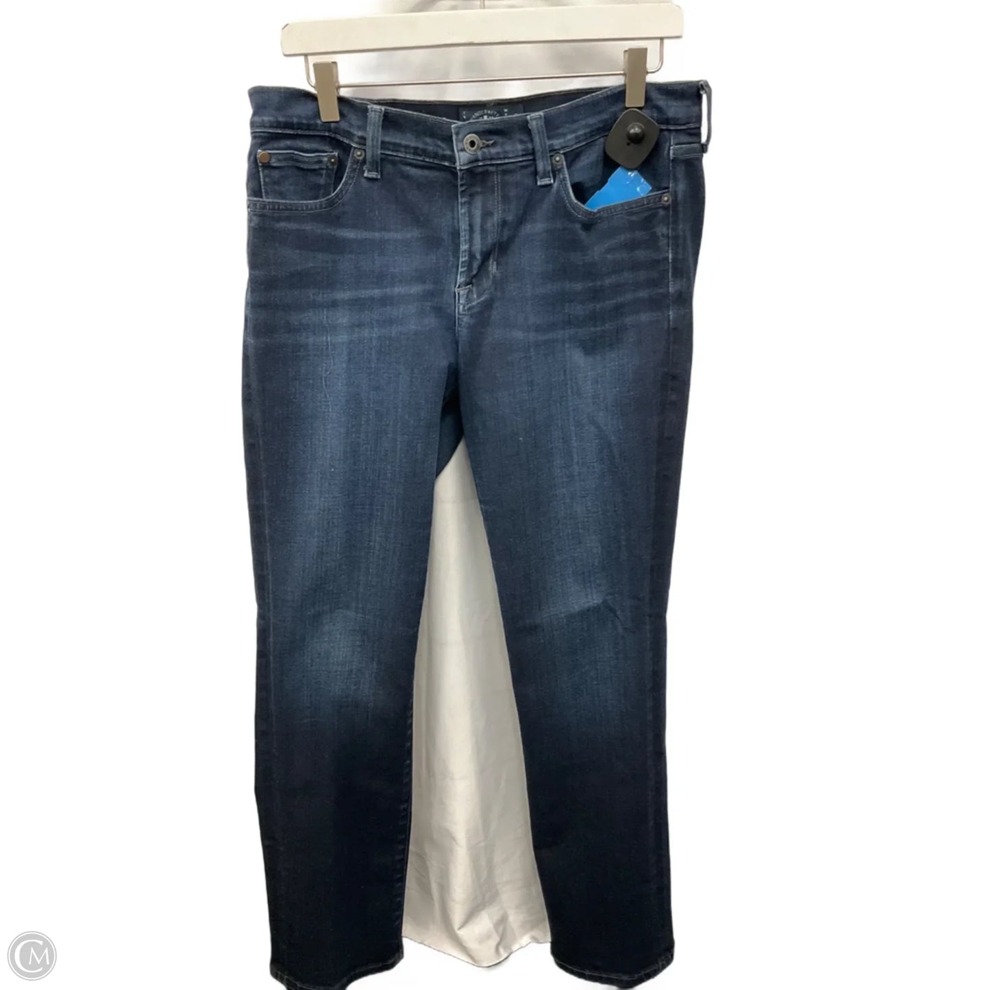 Jeans Straight By Lucky Brand In Blue Denim, Size: 10