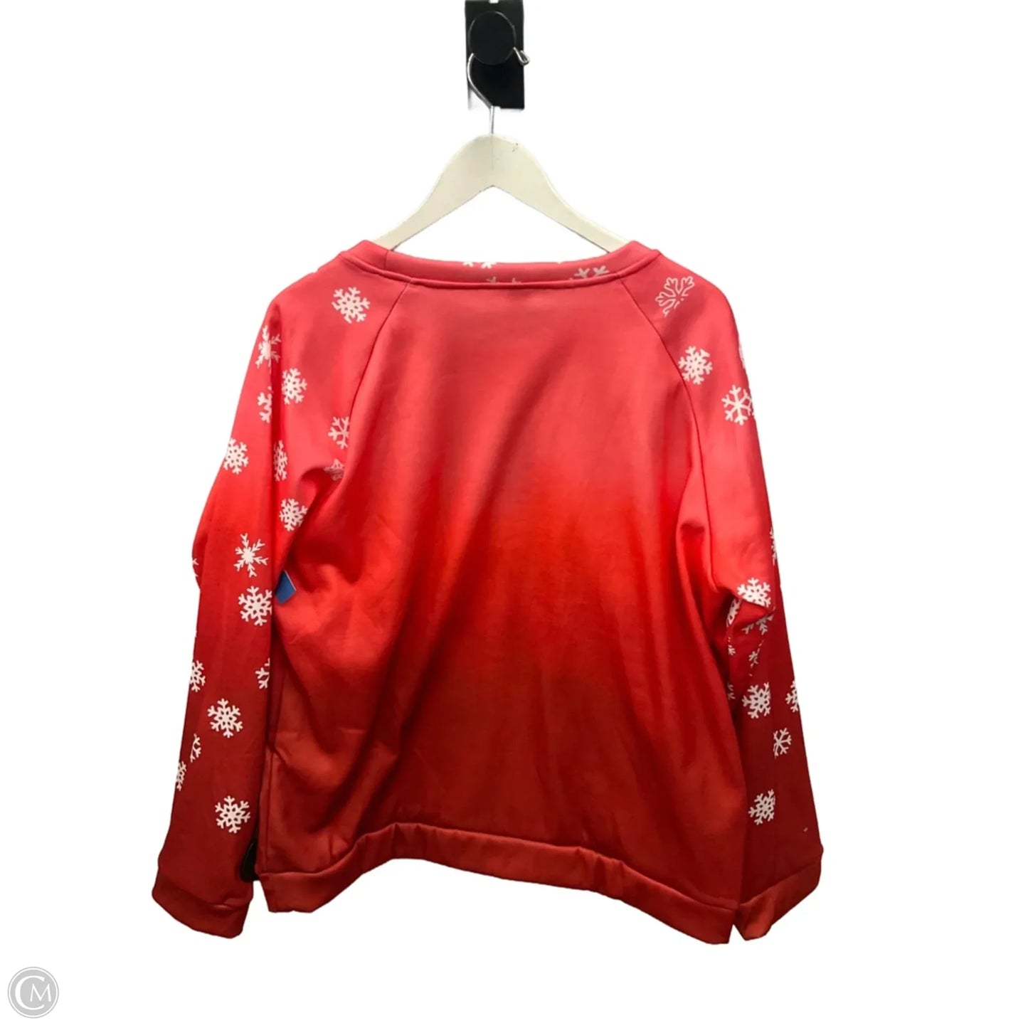 Top Long Sleeve By Cmf In Red, Size: 3x