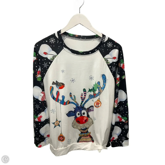 Top Long Sleeve By Cmf In White, Size: 1x