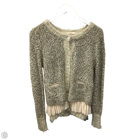 Sweater Cardigan By Mystree In Beige, Size: L