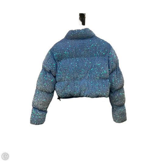 Jacket Puffer & Quilted By Clothes Mentor In Blue, Size: M