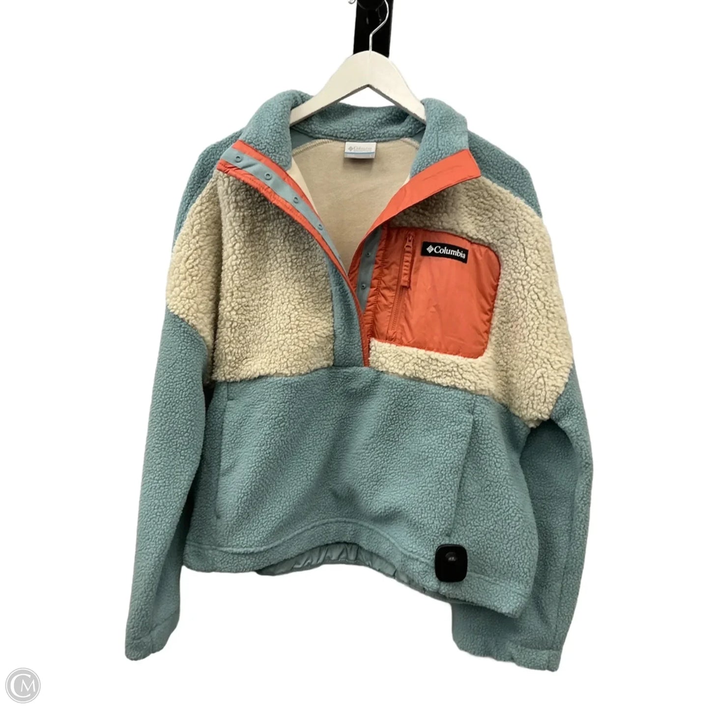 Athletic Fleece By Columbia In Blue & Cream, Size: L