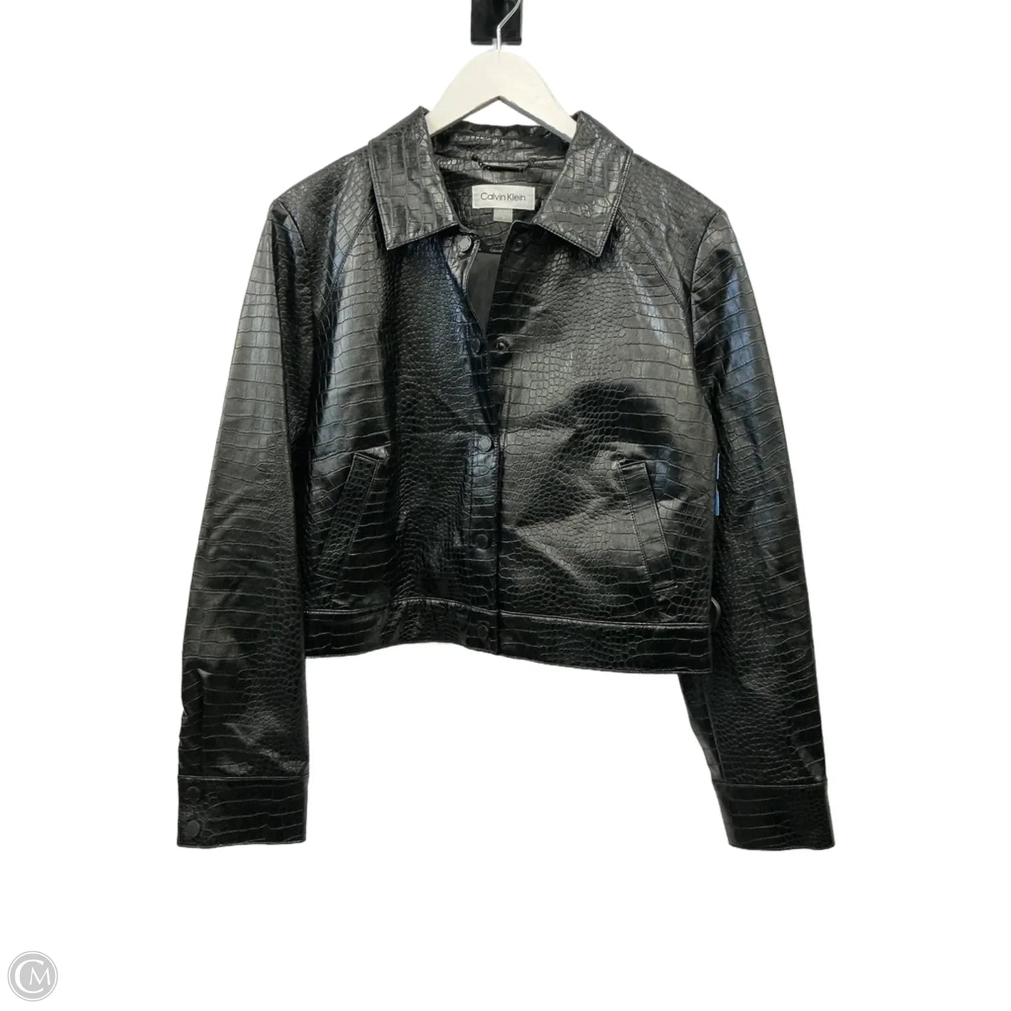 Jacket Moto By Calvin Klein In Black, Size: L