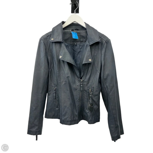 Jacket Moto By Max Studio In Navy, Size: M
