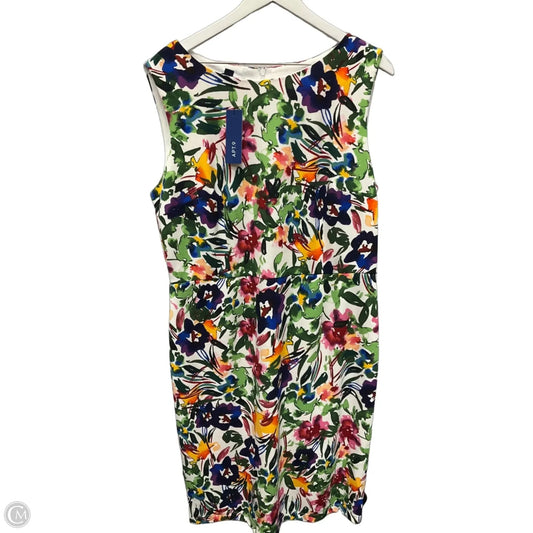 Dress Casual Midi By Apt 9 In Floral Print, Size: 1x