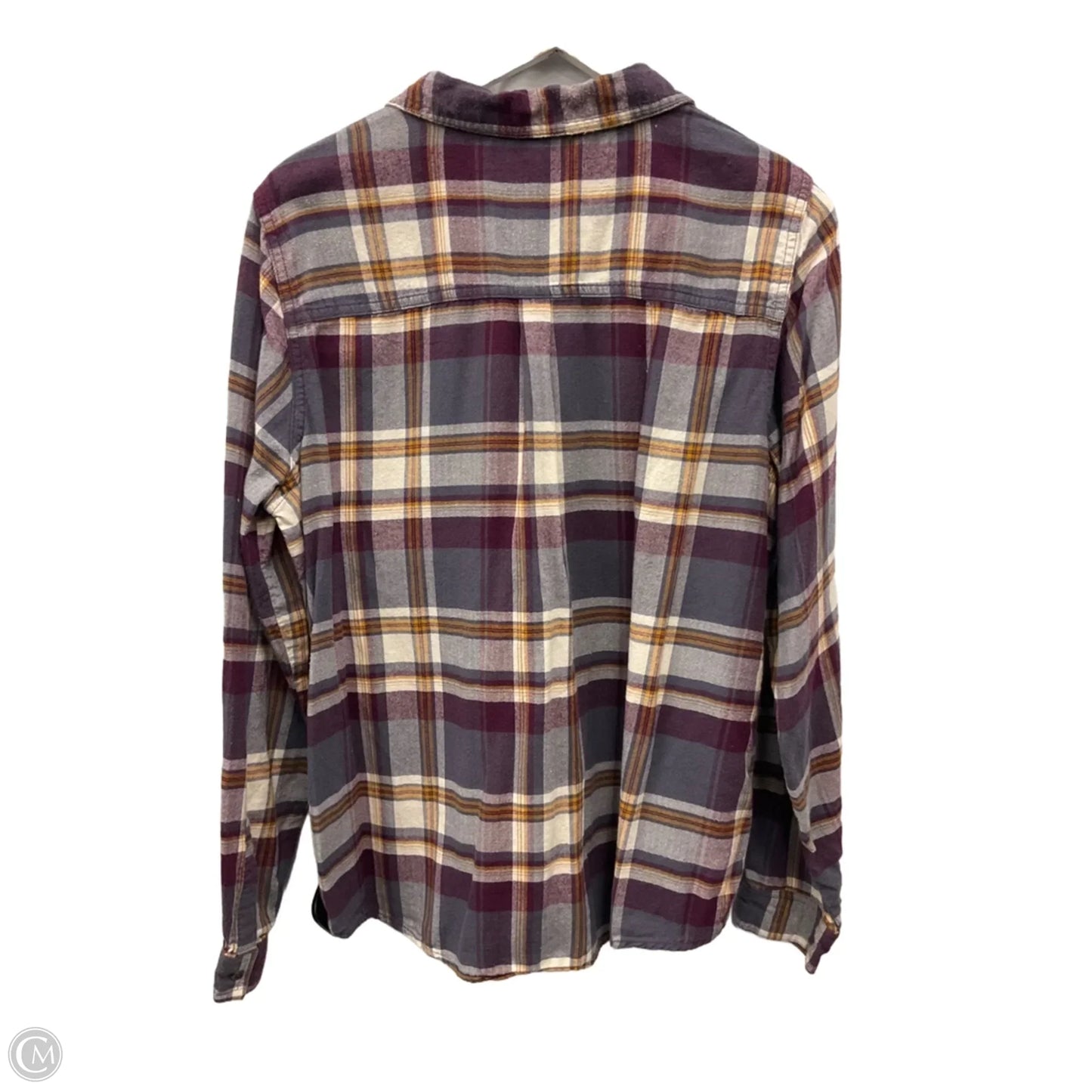 Top Long Sleeve By Maurices In Grey & Purple, Size: Xl